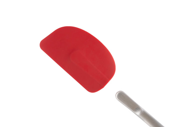 Cuisipro Red Silicone Spatula with a stainless steel handle and removable head