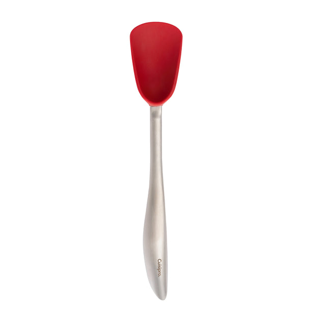 Cuisipro red Silicone Spoon with a stainless steel handle