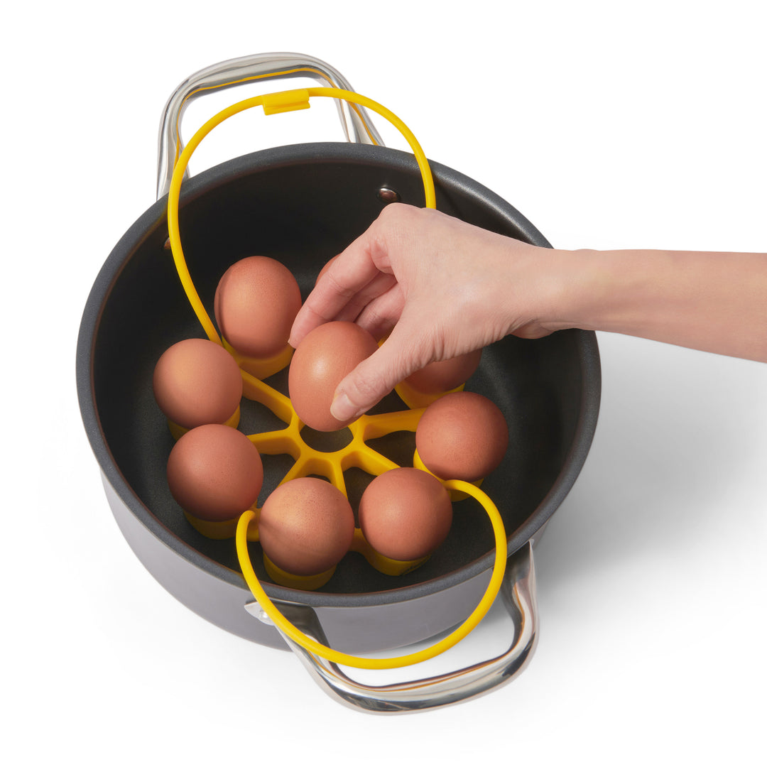 Cuisipro 6.25 x6.25 x0.75 Silicone Yellow Egg Sling Rack 74792117